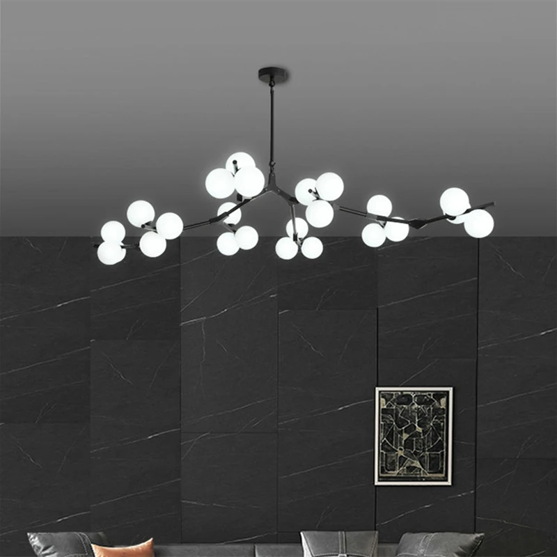 Molecular Chandelier Modern Chandelier Lighting 12/18/24 Heads Gold Black Luxury Ceiling Light  Living Room Decortion