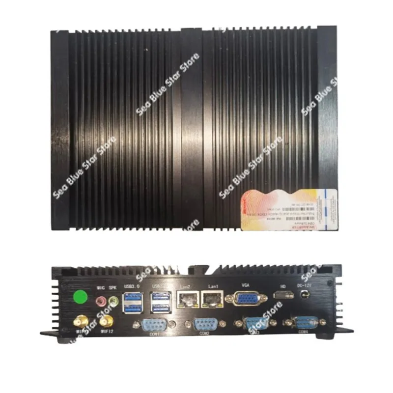 Industrial control host 1037U, fanless host storage cabinet host  serial port, dual network interface card industrial computer