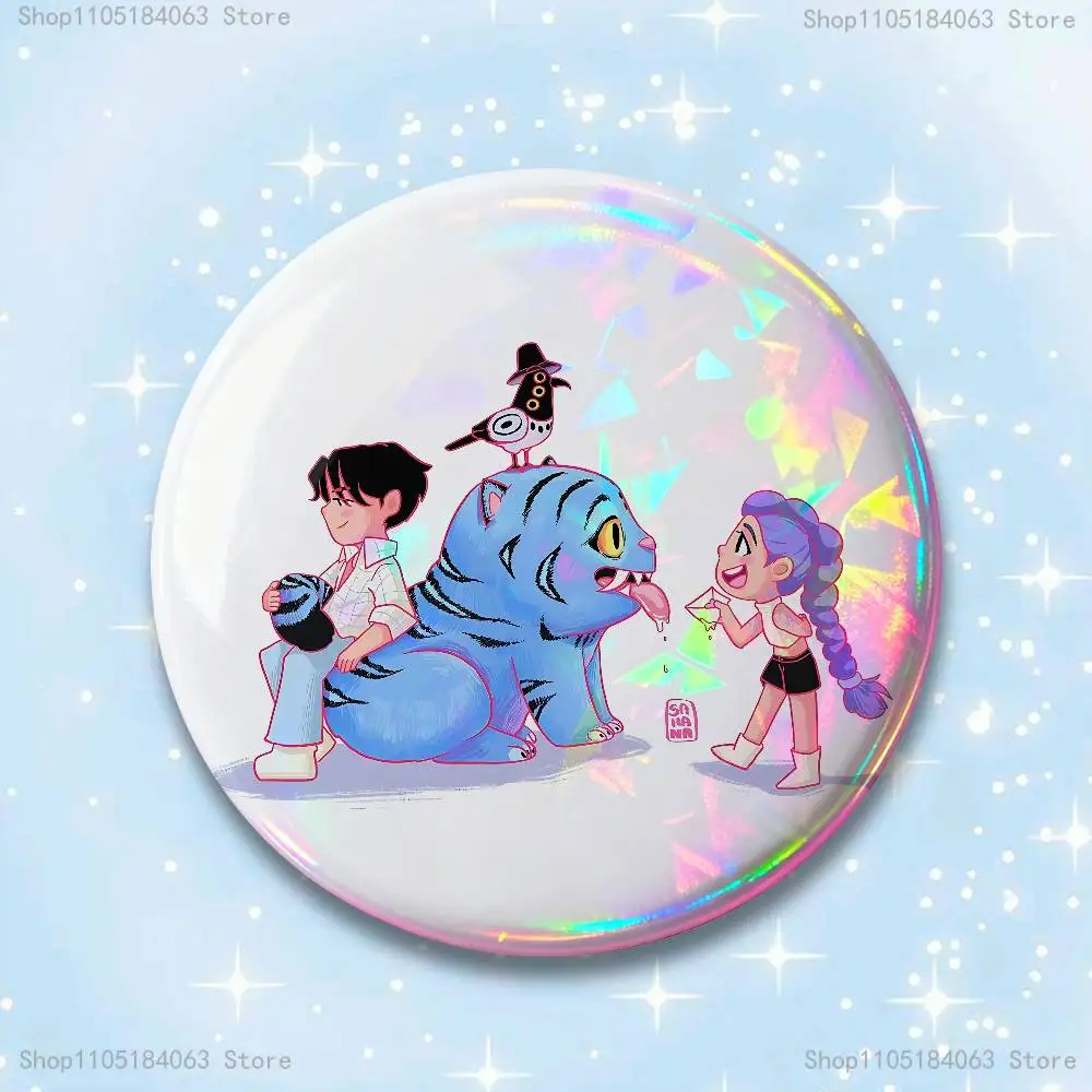 ديربي النمر وسوسى شارات 25 32 44 58 75 مللي متر جولة تأثيري دبوس حقيبة ديكور المشجعين جمع الأصدقاء الهدايا بروش تذكارية