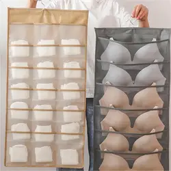 1pc Hanging Organizer, Non-Woven Storage Bag, Double Side Cloth Hanging Shelf, Door Rear Socks Bra Underwear Bag