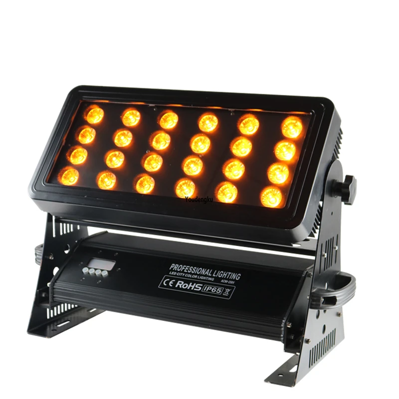 1pcs DJ party 24*18W Outdoor RGBWAUV 6in1 dmx wash  Ip65 outdoor led wall washer city color par light