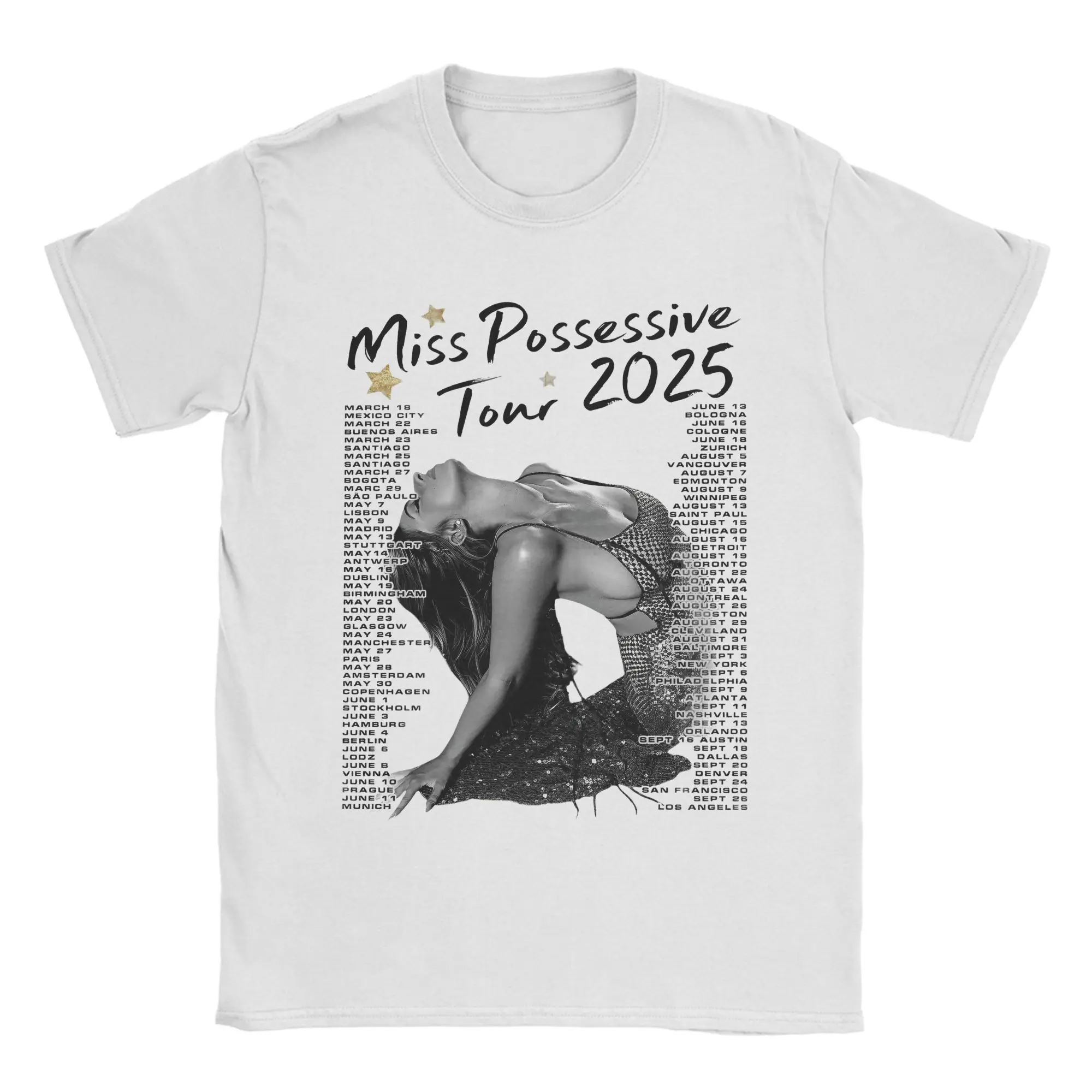 

Graphic Printed Tate McRae Miss Possessive Tour 2025 T Shirt For Unisex Pure Cotton T-shirts Short Sleeve Clothing