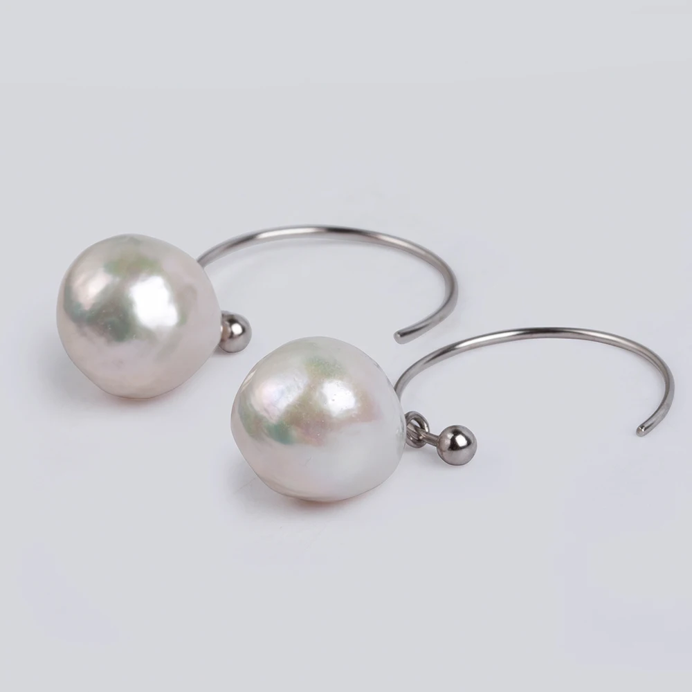 Shining White Pearl Earrings for Women, Perfect Gift for Her, Anniversary Valentine's Day Gift Idea PE003