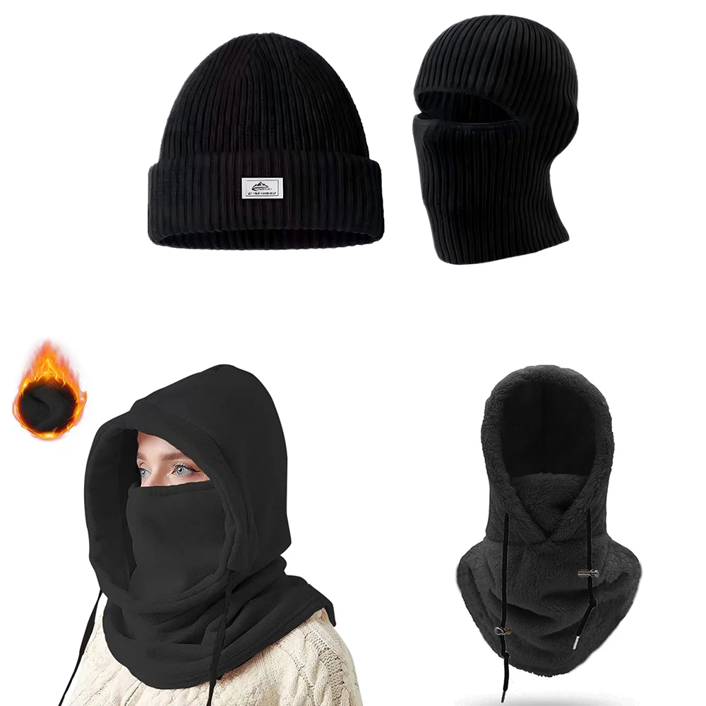 

1PC Unisex Outdoors Winter Multiple Styles Windproof Balaclava Face Mask Knit Beanie Hat Cold Head Cover Ideal Choice for Gifts