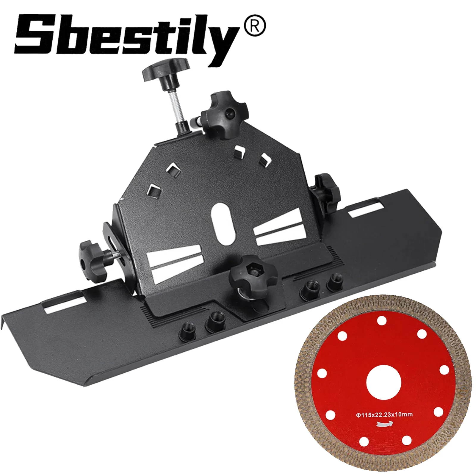 

45 Degree Tile Chamfering Tool Chamfer Frame Metal Corner Cutting Device for 115/125 Angle Grinder for Cutting Ceramic Stone