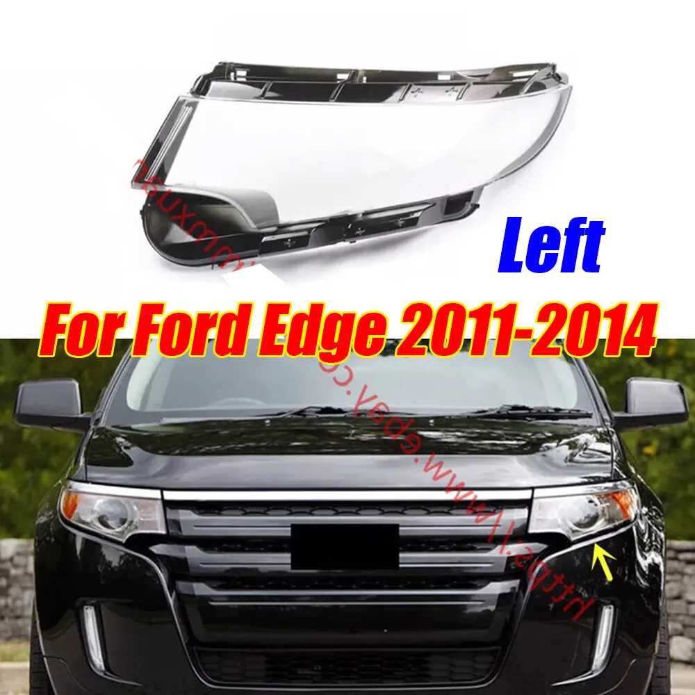 Left Side Clear Headlight Lens Cover Shell + Glue For Ford Edge 2011-2014