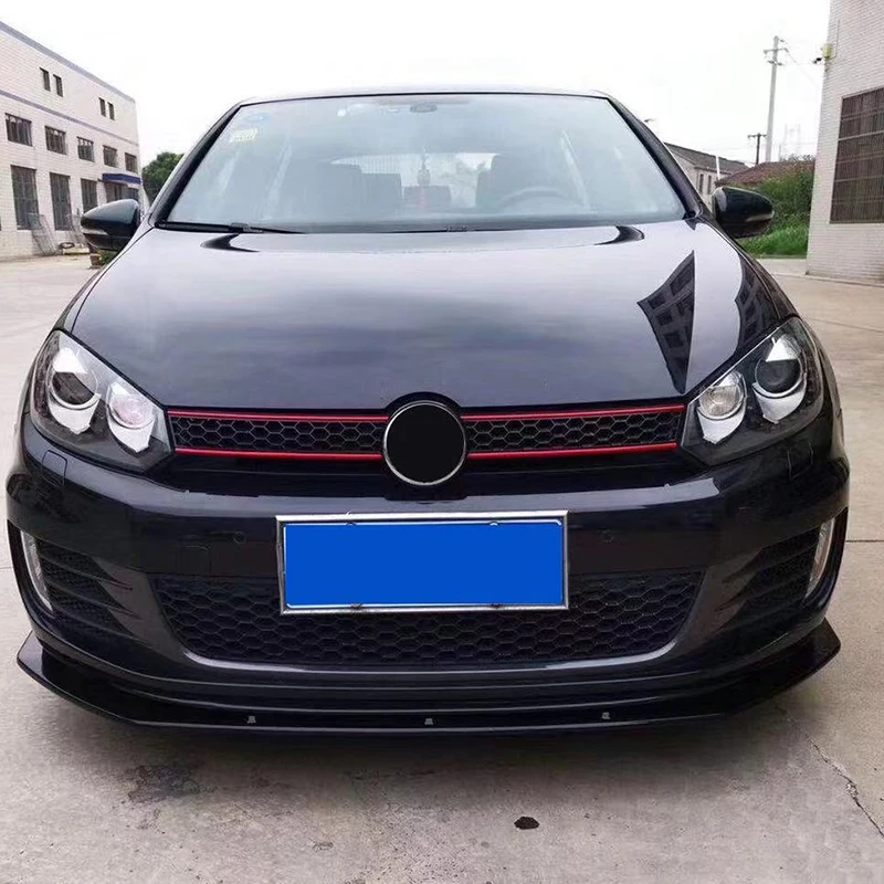 3X 2009-2013 For VW Volkswagen Golf 6 MK6 GTI GTD R R20 Car Front Bumper Lip Spoiler Splitter Cover Diffuser By ABS Body Kit