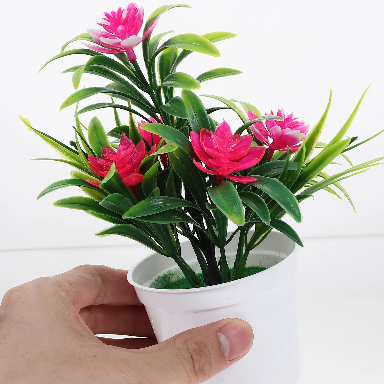 4 искусственных горшечных растения, декоративные пластиковые бонсай для дома и офиса