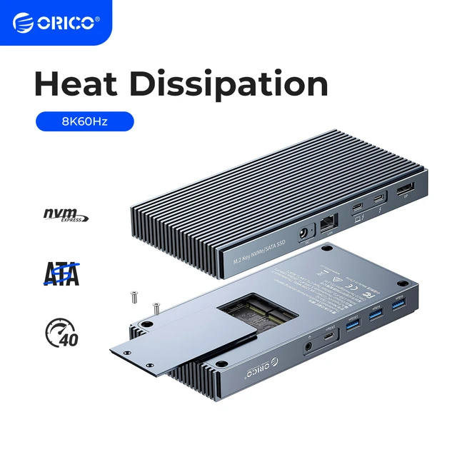 オリコM.2 nvme ngff ssdケースサンダーボルト3ドックステーションスプリッタタイプc usb USB3.1 40 5gbps  adpter hdmi対応sataハブ