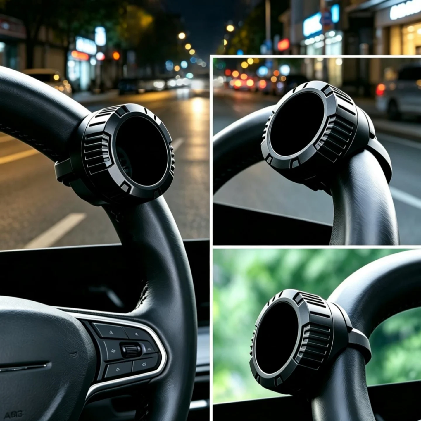 Neuer Einhand-Lenkrad-Drehknopf, Drehhilfe, Handsteuerhilfe, Hilfsgriff für das Fahren, Autozubehör – Detail 14
