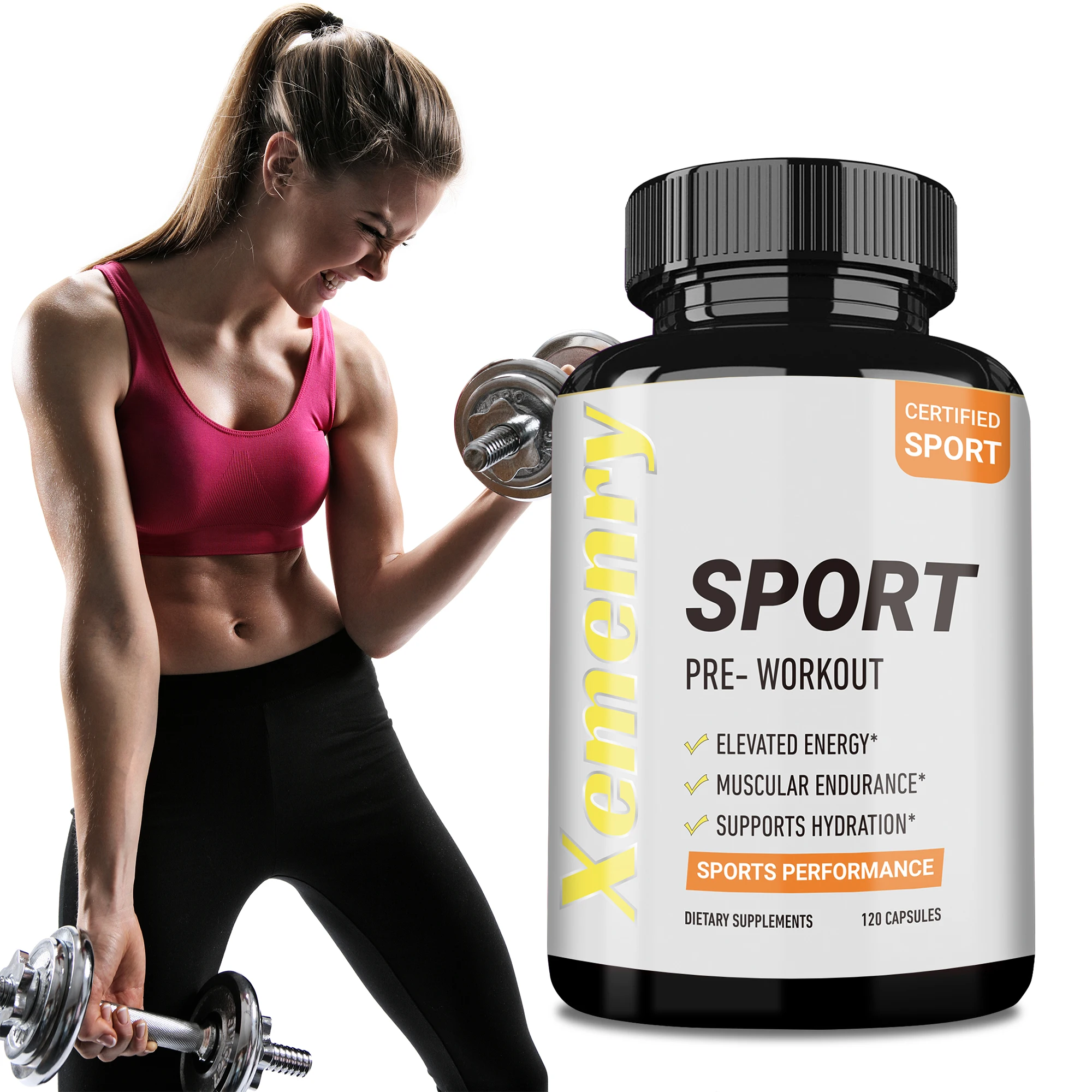 

Sport Pre-Workout Supplement - Build Muscle, Improve Exercise Performance, Promote Recovery After Exercise - 120 Capsules