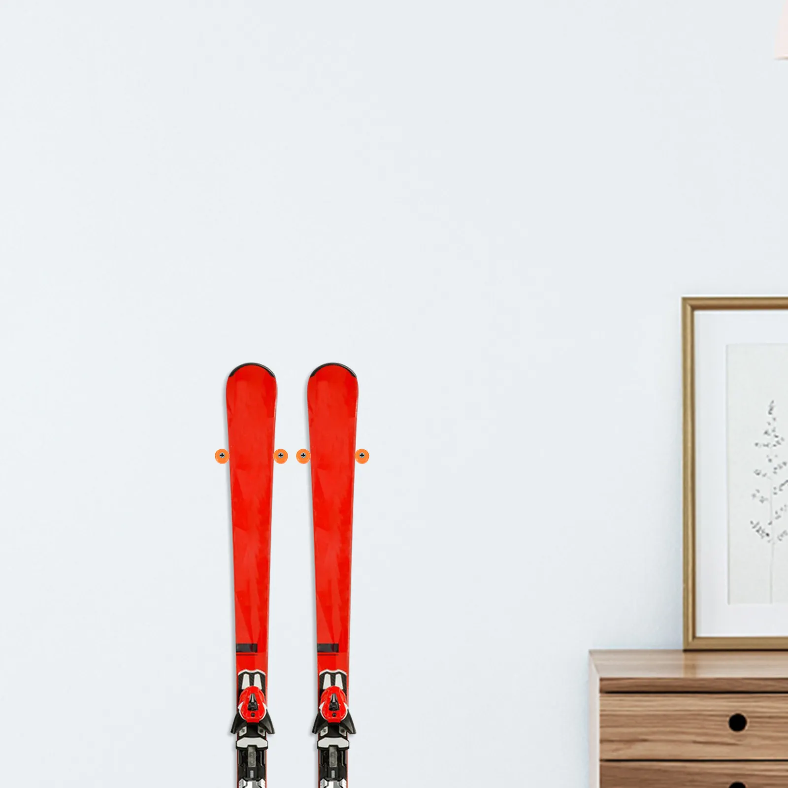 

Комплект из 2-х настенных держателей для сноубордов и лыж, для широких лыж и скейтбордов, вертикальное хранение, демонстрация, прочность, простота установки