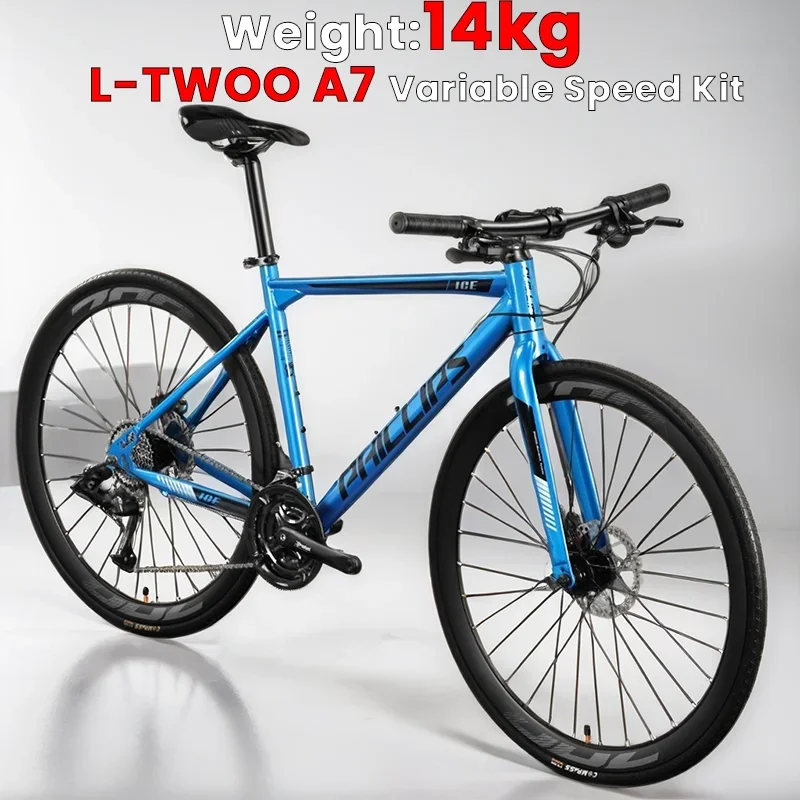 

700C High carbon steel frame Road bike 24/27/30 speed Mountain bike Double disc brake variable speed off-road Bicycle aldult