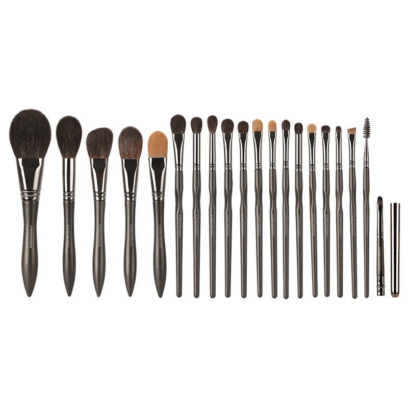 20PCS Animal Hair Brush Set Makeup Brush Advanced Makeup Tools Makeup Brush Luxury Solid Wood Sting Color Series