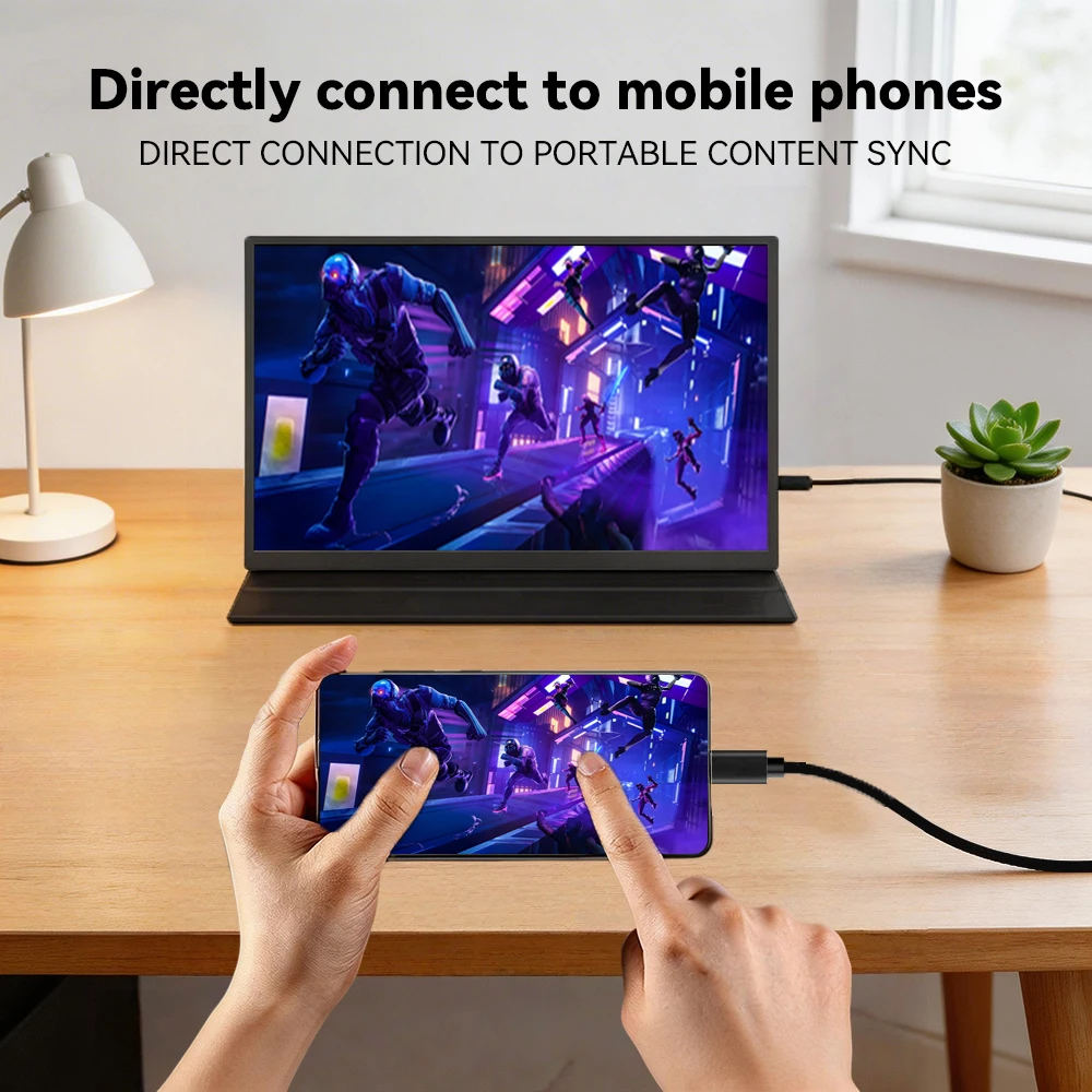 SOYO – moniteur portable de 15.6 pouces, écran externe FHD avec gamme de couleurs sRGB, écran de bureau pour jeux, pour ordinateur portable, Xbox, téléphone