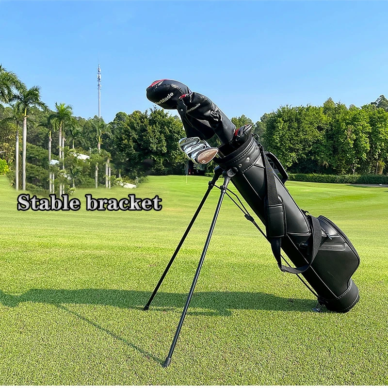 New Golf Bag Portable Holder Bag 7pcs Unisex Golf Gun Bag Black/White With Head cover