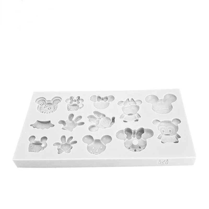 Disney Mickey Mouse Silicone Mold Cartoon Anime Silicone Chocolate Cake Cookie Baking Fondant Silicone Mold Kitchen Supplies New