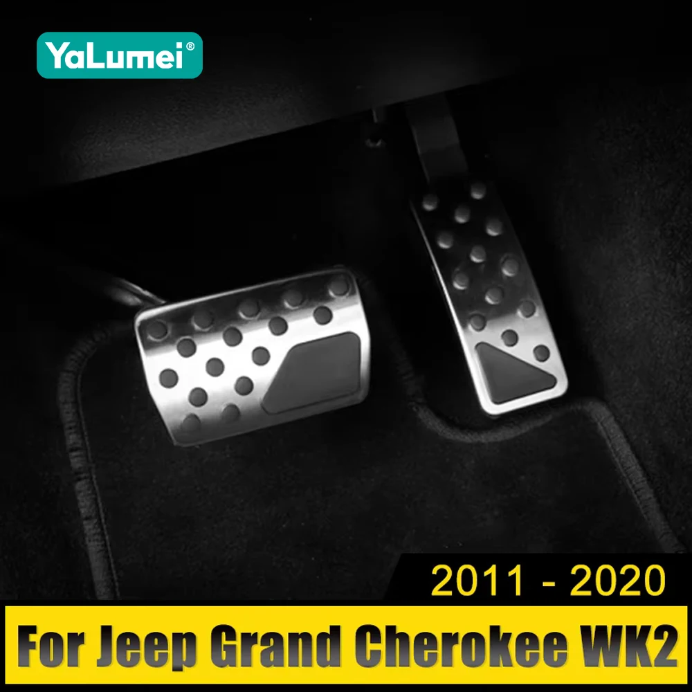 

For Jeep Grand Cherokee WK2 2011 2012 2013 2014 2015 2016 2017 2018 2019 2020 Car Accelerator Brake Pedals Cover Trim Case Pads