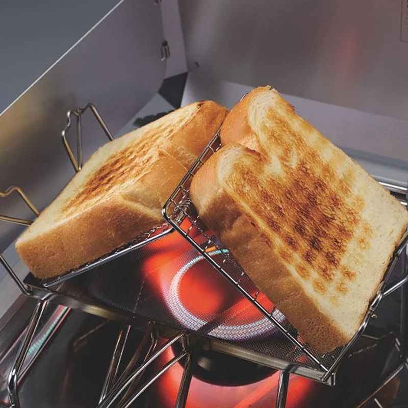 Stainless Steel Foldable Portable Toaster Rack for Camping Hiking and Picnics Versatile Baking Wire Rack Outdoor Use
