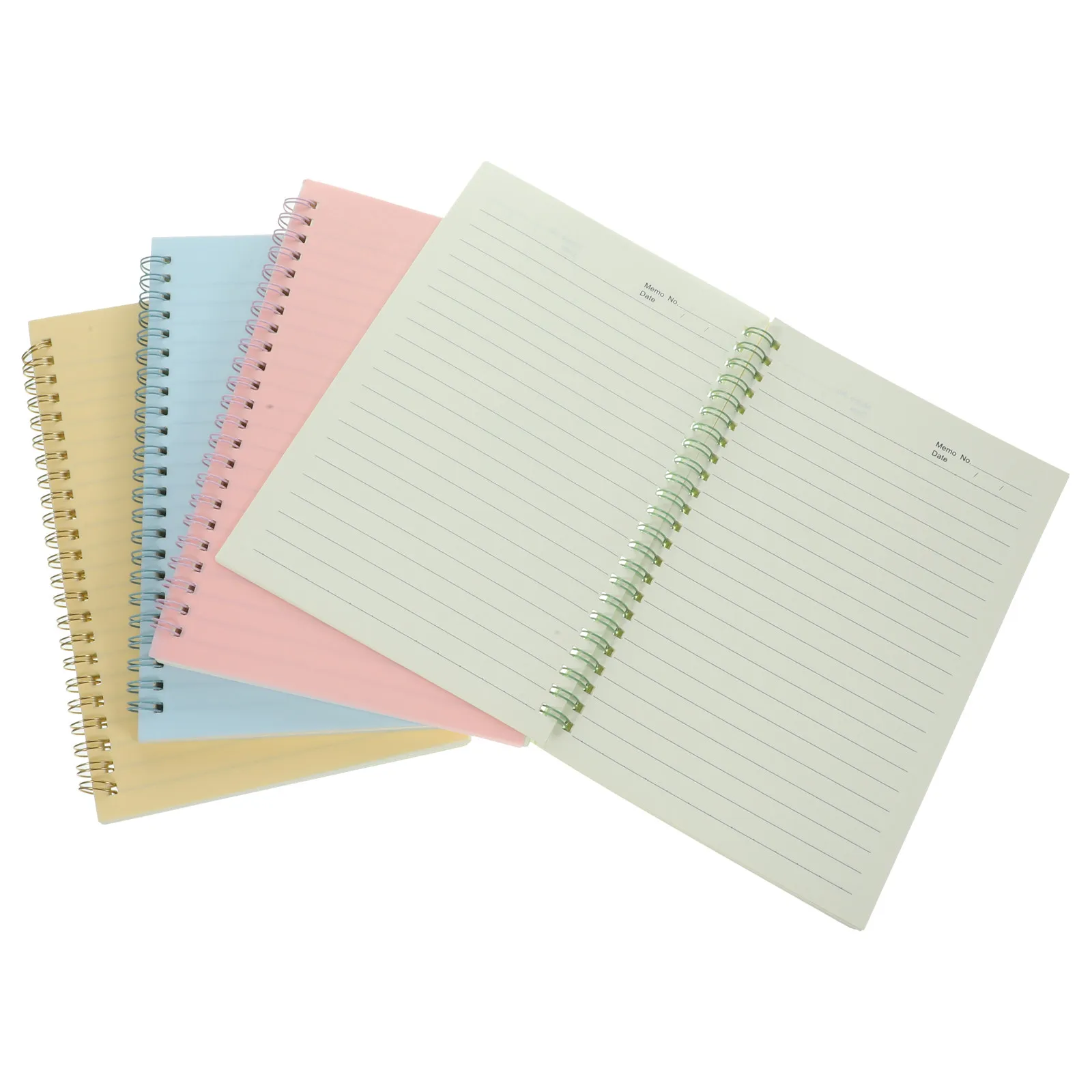 4Pcs Retro Spiral Notebook Classic Minimalist Design Thick Paper Multicolor Cover Notebooks for Note Taking School Supplies