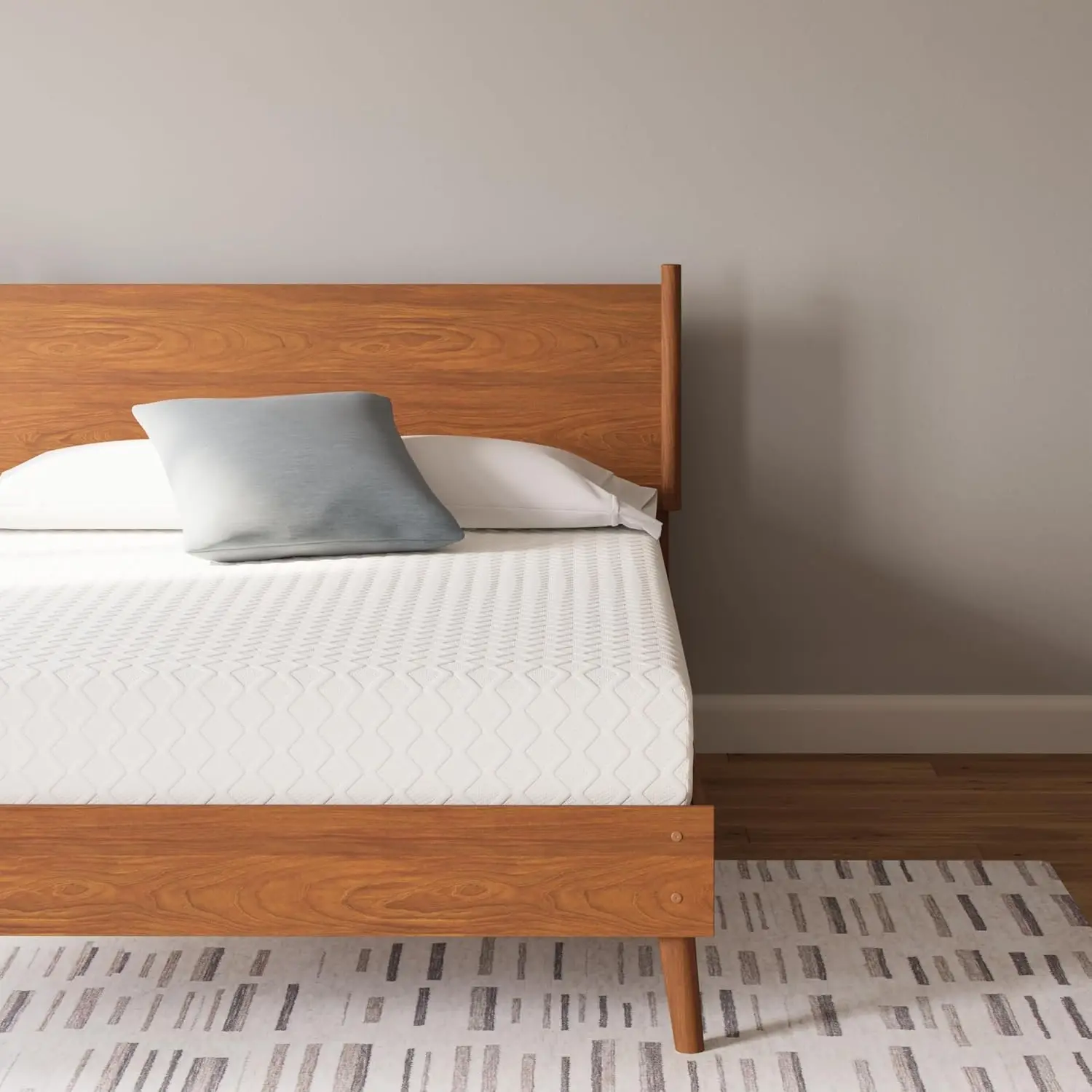 Queen Size Chime 10 Inch Medium Firm Memory Foam Mattress with Green Tea Charcoal Gel for Pressure Relief