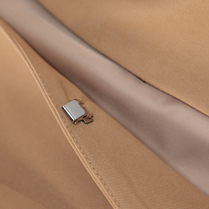 Navu elegante feminino ternos novo outono temperamento com decote em v fino manga longa fino blazer e saia escritório senhoras trabalho wear cáqui