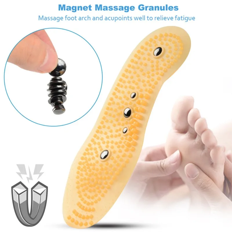 แผ่นรองเท้าแม่เหล็กบำบัดสำหรับผู้ชายและผู้หญิง นวดฝ่าเท้า ลดน้ำหนัก รองเท้าเพื่อสุขภาพ แผ่นรองเท้าเพื่อการดูแลเท้า แผ่นแม่เหล็กกดจุด
