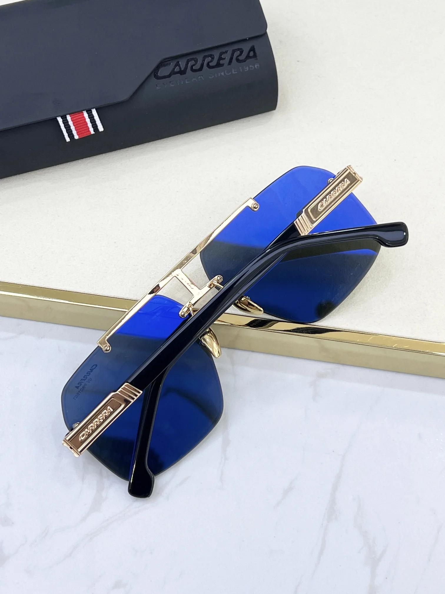 Carrera الرجال العلامة التجارية النظارات الشمسية خمر نظارات شمسية الرجال النساء كبيرة مربع كبير الحجم الملونة في الهواء الطلق الرياضة القيادة نظارات 1054-S