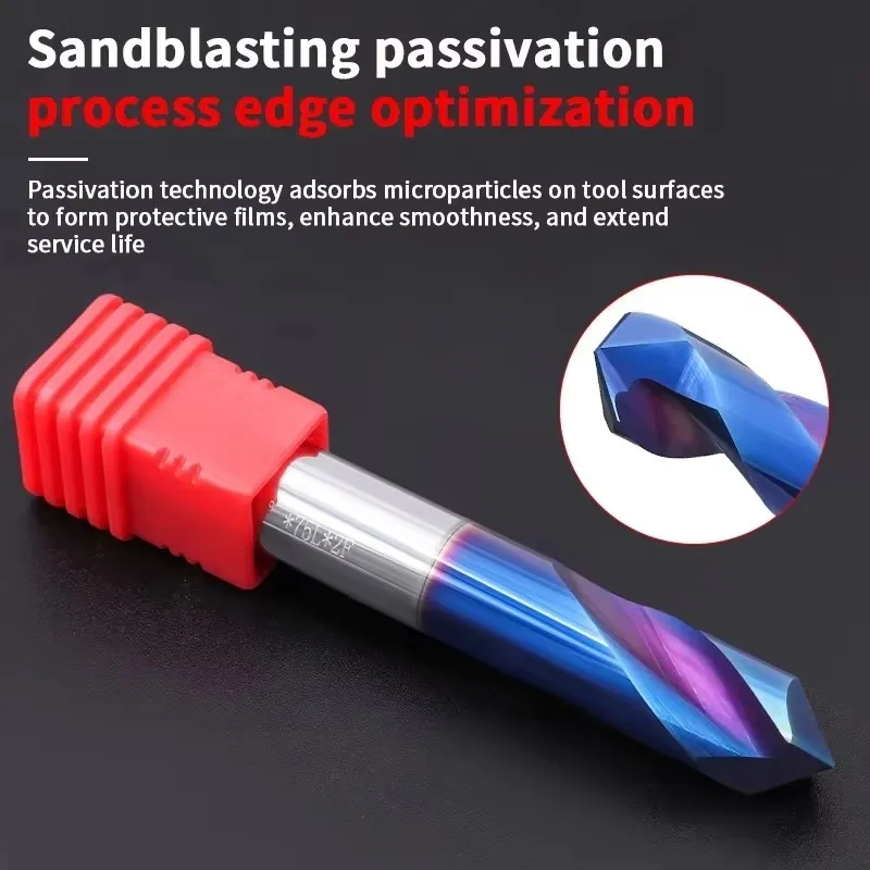 65HRC 120° Extended Spot Drill Solid Carbide Centering Drill Bit CNC Positioning Chamfer Center Drill