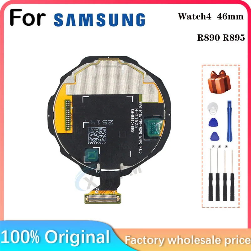 For Samsung Galaxy Watch 4 Classic 46MM SM-R890 SM-R895 Smart Watch LCD Display Parts Replace and Repair