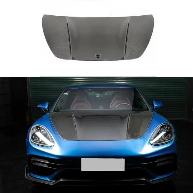 

Suitable for Panamera 971 Dry Carbon Replacement Topcar Style Carbon Fiber Hood