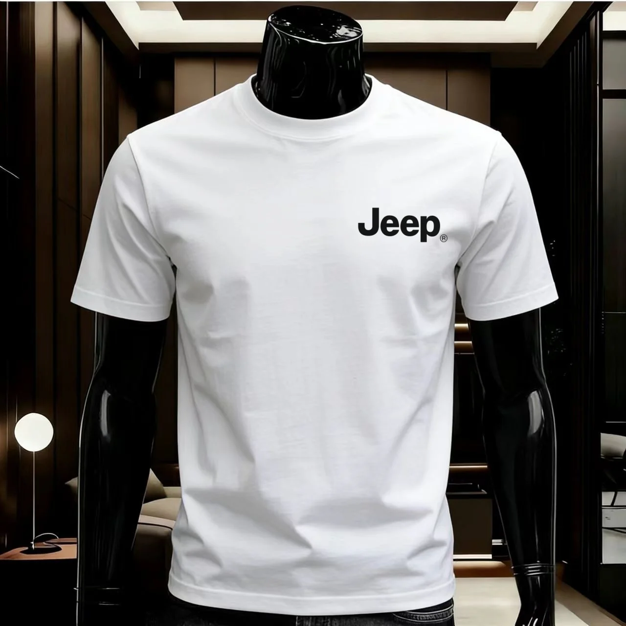 JEEP 100% Cotton Summer T-Shirt, High Quality, Comfortable and Soft Crew Neck Design, Fashion Street Style Men's Clothing