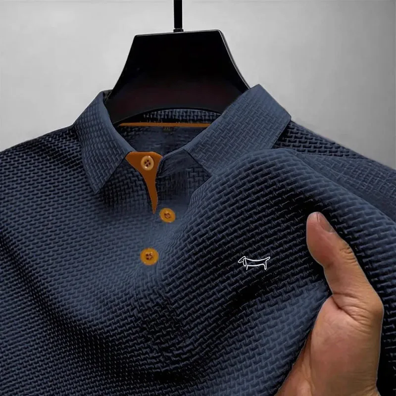 

2025 Men Polo shirts New Fashion High end Men's Golf Business Polo Summer Popular Casual Short sleeved Polo Top