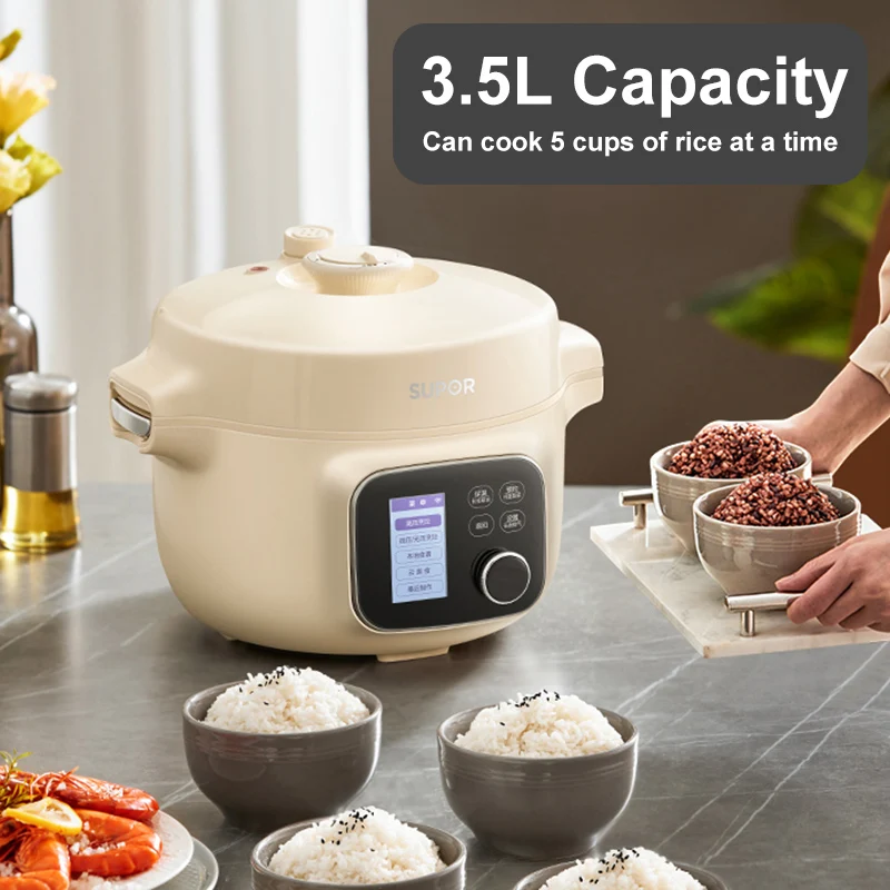 SUPOR 112kPa Electric Pressure Cooker WiFi Smart Rice Cooker 3.5L Multifunctional Home Kitchen Appliance NFC Control 35YZ8099