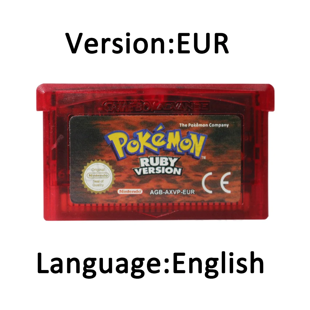 Pokemon GBA-serie 32-bit videogamecartridge Consolekaart Pokemon Emerald FireRed LeafGreen Ruby Sapphire Meertalig - afbeelding 1