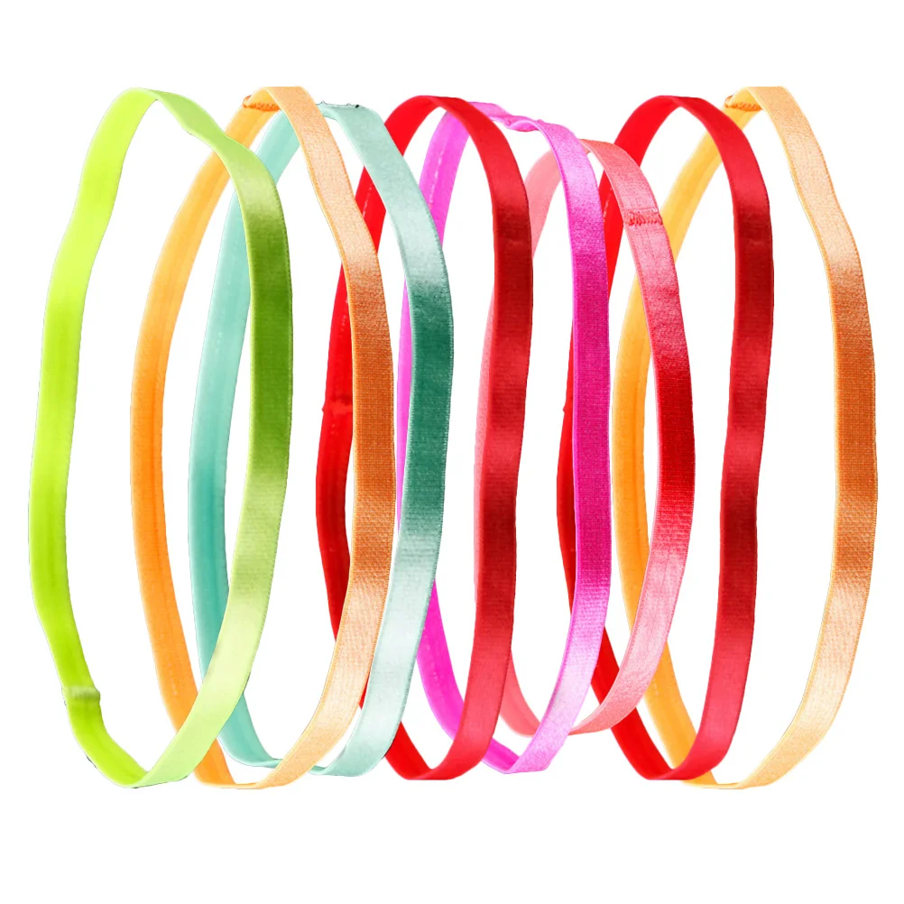 

8Pcs Anti-Slip Sports Hairbands Elastic Yoga Headbands Fitness Hair Hoops Soccer Running Gym Workout Hair Accessories