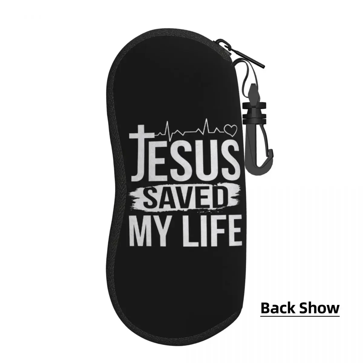 Custom Jesus Saved My Life Shell Eyeglasses Case Cool Christ Religion Christian Faith Glasses Case Sunglasses Box Pouch