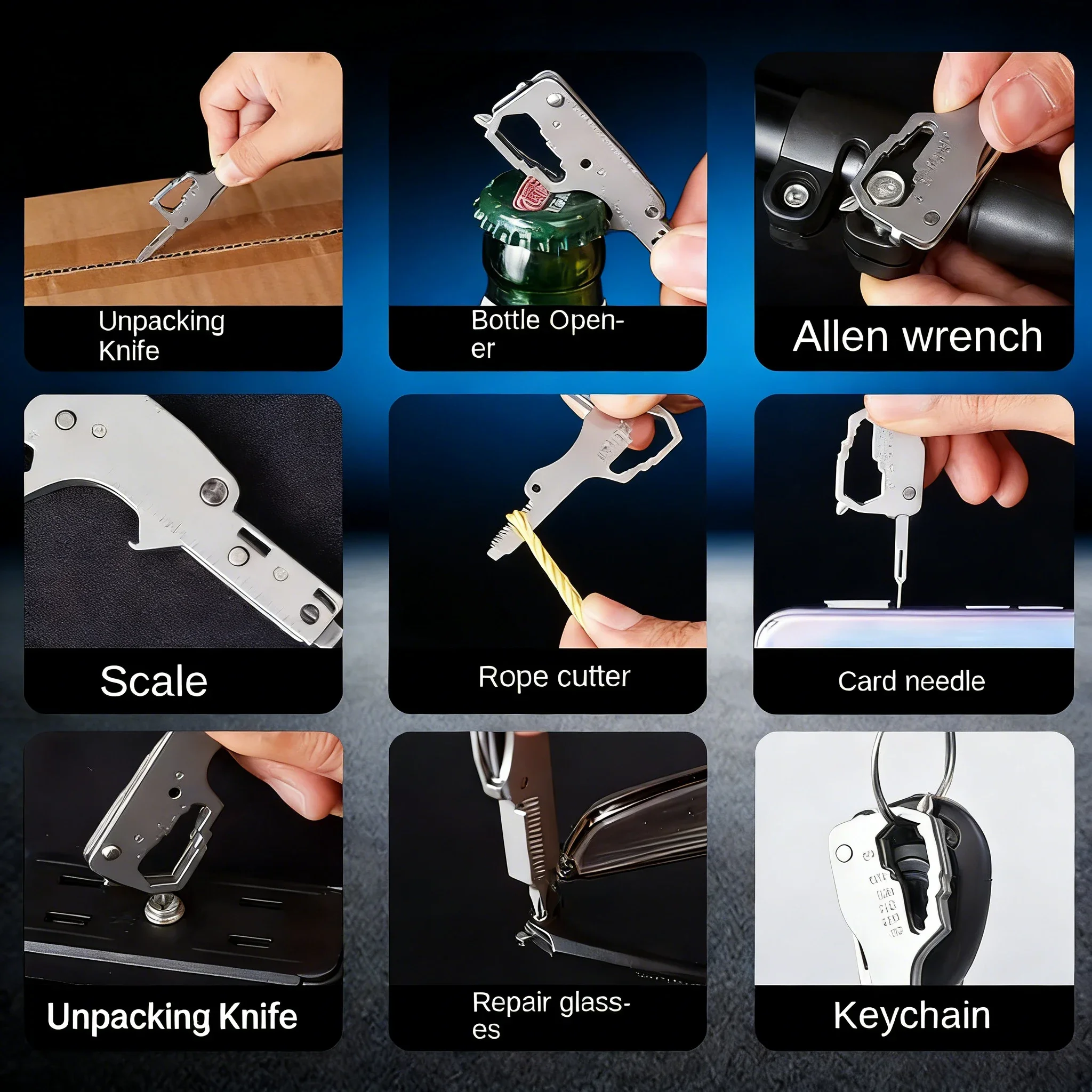 Multi-Function Keychain Tool - Compact EDC Gadget with Screwdriver & Bottle Opener, Creative Gift Idea