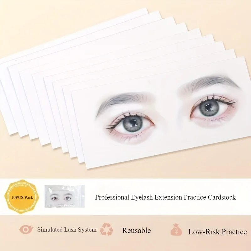 Reusable Eyelash Mapping Cards for Beginners - Lash Design Display & Apprentice Practice Cards