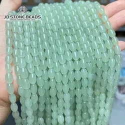 6x9mm Natural Green Aventurine Rice Shape Beads Polished Loose Spacer Jade Bead For Jewelry Making Diy Bracelet Necklace 15