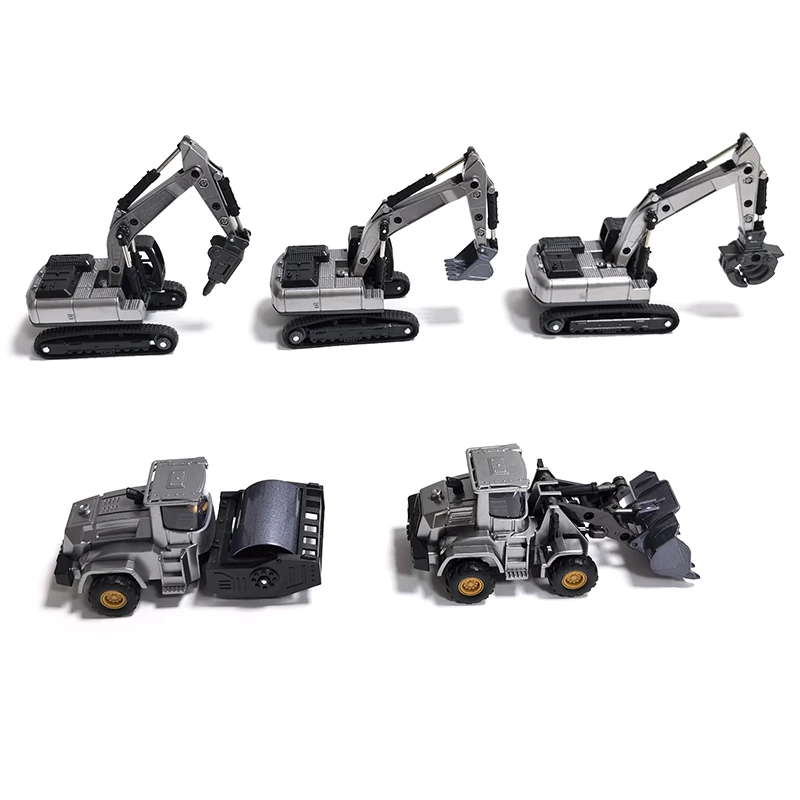 1:70 Engineering Diecast Model Toys Crane Bulldozer Excavator Vehicle Construction Alloy + Plastic Tractor Inertial for Children