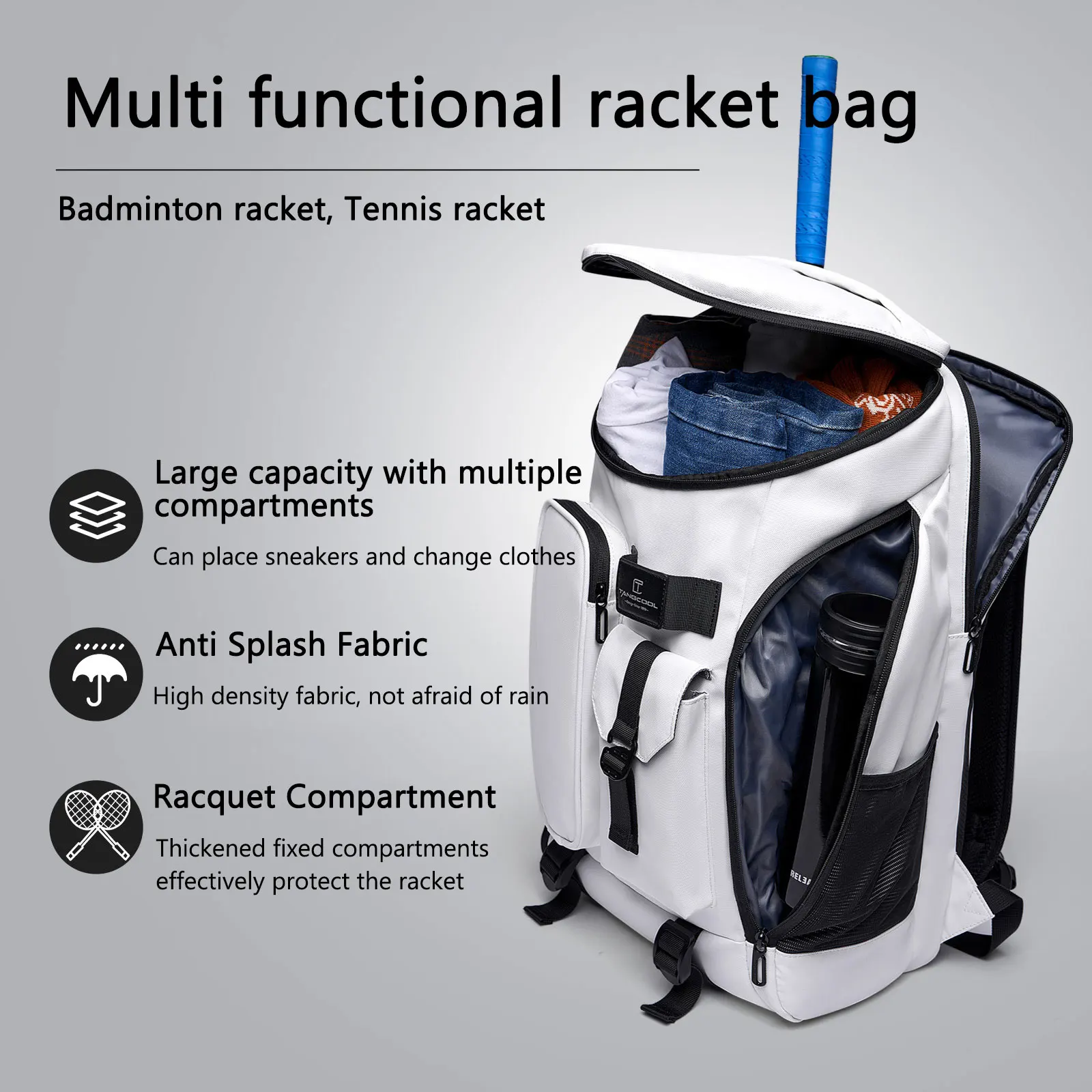 Mochila grossa para homens/mulheres esportes mochila de luxo saco escolar grande capacidade placável 17.3 "portátil à prova dwaterproof água moda mochila