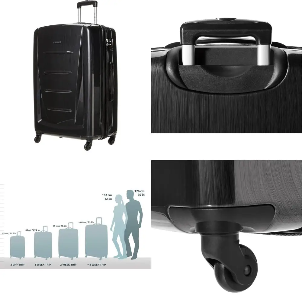 

Expandable Hardside Spinner Luggage, Brushed Anthracite, Large 28-Inch, Durability and Style for Travel