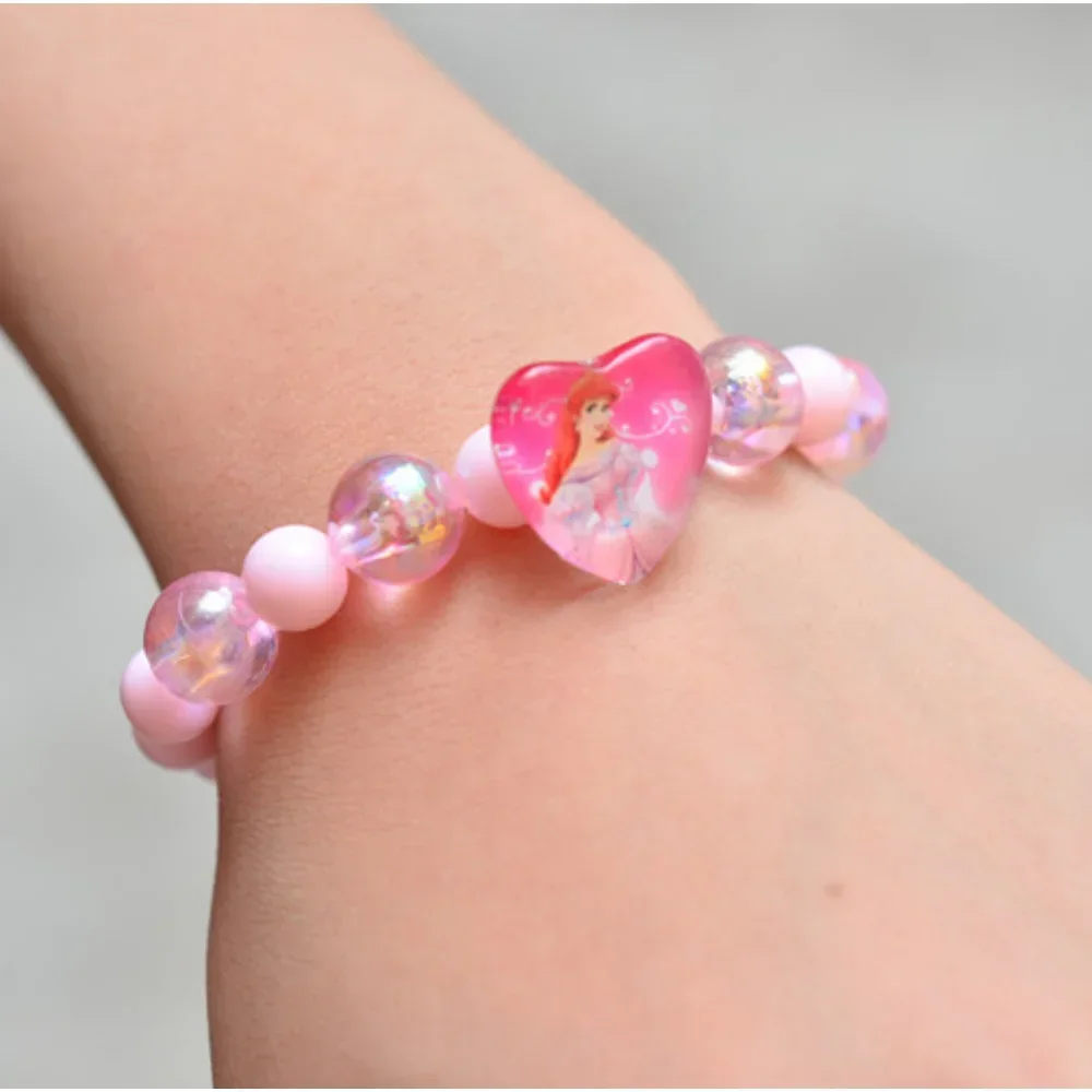 Disney-Bracelet perlé pour enfants, Elsa, Anna, La Reine des Neiges, Princesse Anime, Jolis bijoux, Rotterdam, Kling, Jeune femme, Cadeau d'anniversaire créatif pour enfants, Nouveau