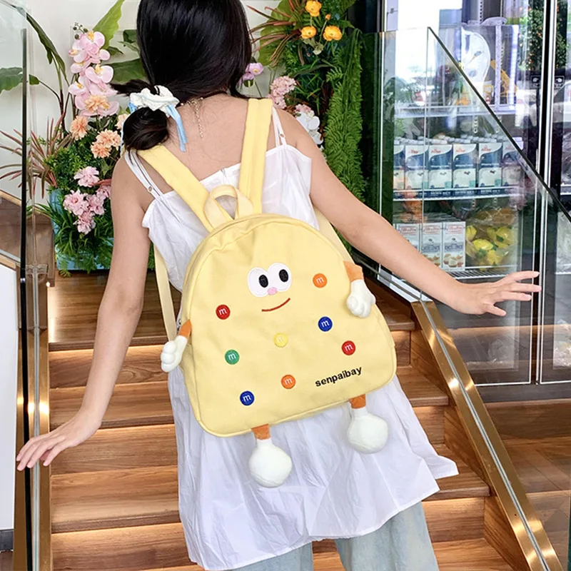 

Children's Backpacks Cute Dots Cookies Kawaii Sweet Funny Verstaile Backpack Lightweight Large Capacity Schoolbags For Students