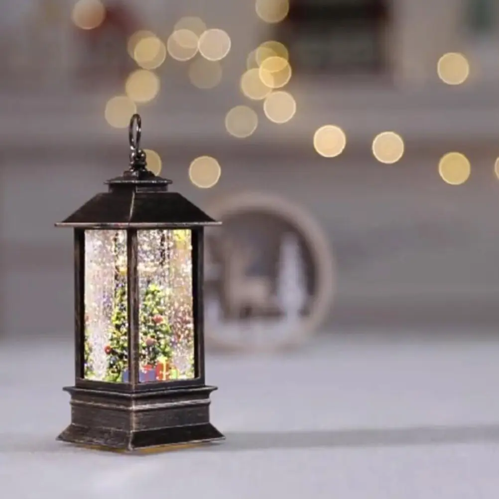 

Christmas LED Light Portable Xmas Christmas Lamp Adornment Decor Home Party Plastic Craft Mini Lamp Adornment Tree