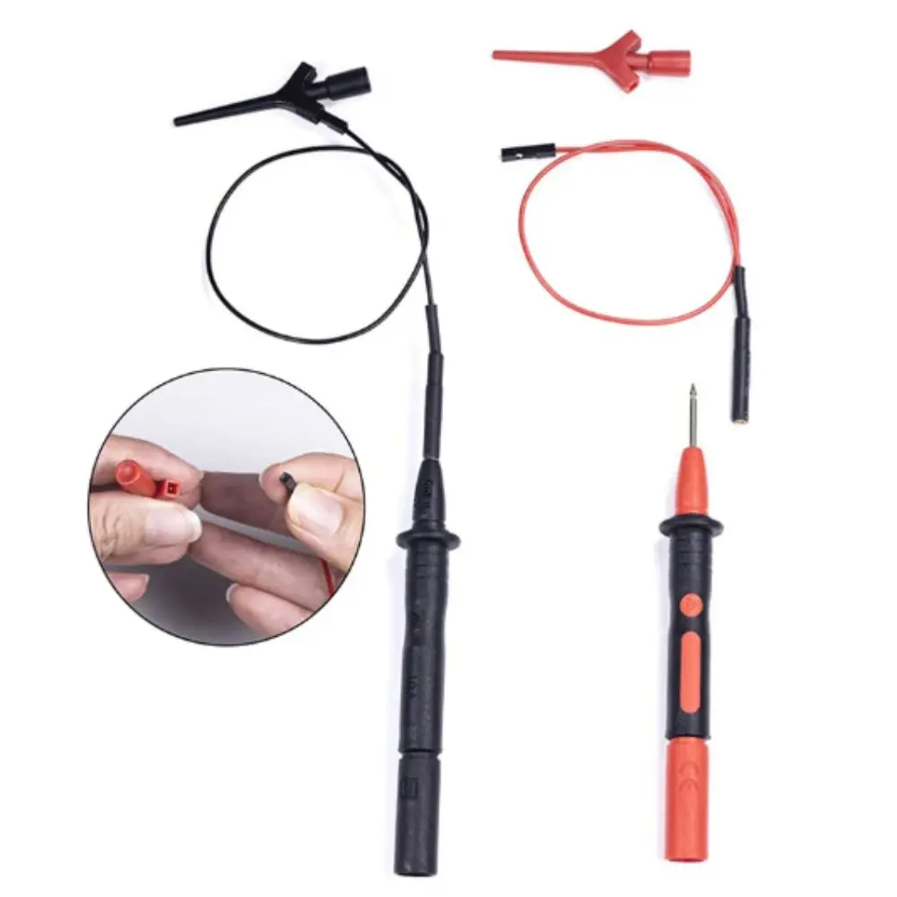 

Gold Plating Multimeter Test Hook Mini Size Black Red Test Probe High Quality Long-lasting Connection IC Hook Test Clip