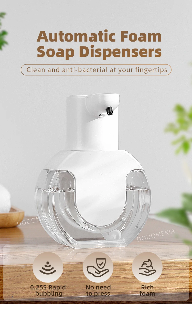 Touchless foam soap dispenser in a sink area