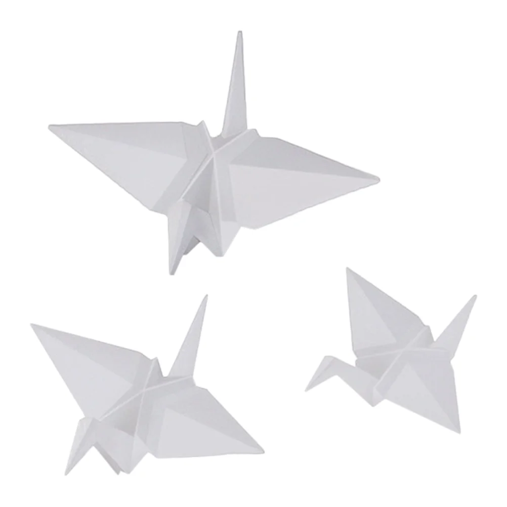 3 Pcs Paper Crane Model Resin Mold Chic Epoxy Decorate Crystal DIY Silicone White 3D Adornment