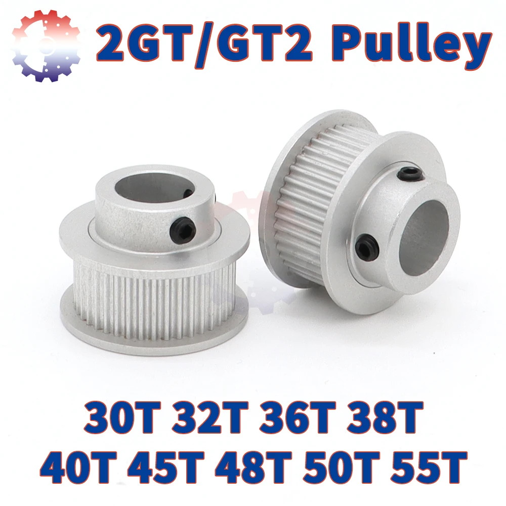 2GT Pulley GT2 30T 32T 36T 38T 40T 45T 48T 50T 55T 30teeth 32teeth 36teeth 38teeth 40teeth 48teeth 50teeth GT2 Pulley 6mm 10mm